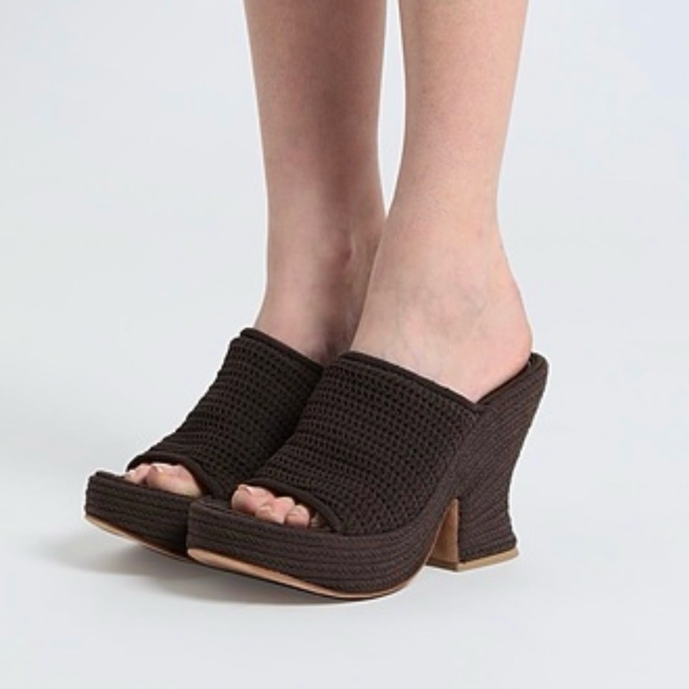 Bottega Veneta Knit Wedge Mule Heels - Picture 2 of 12